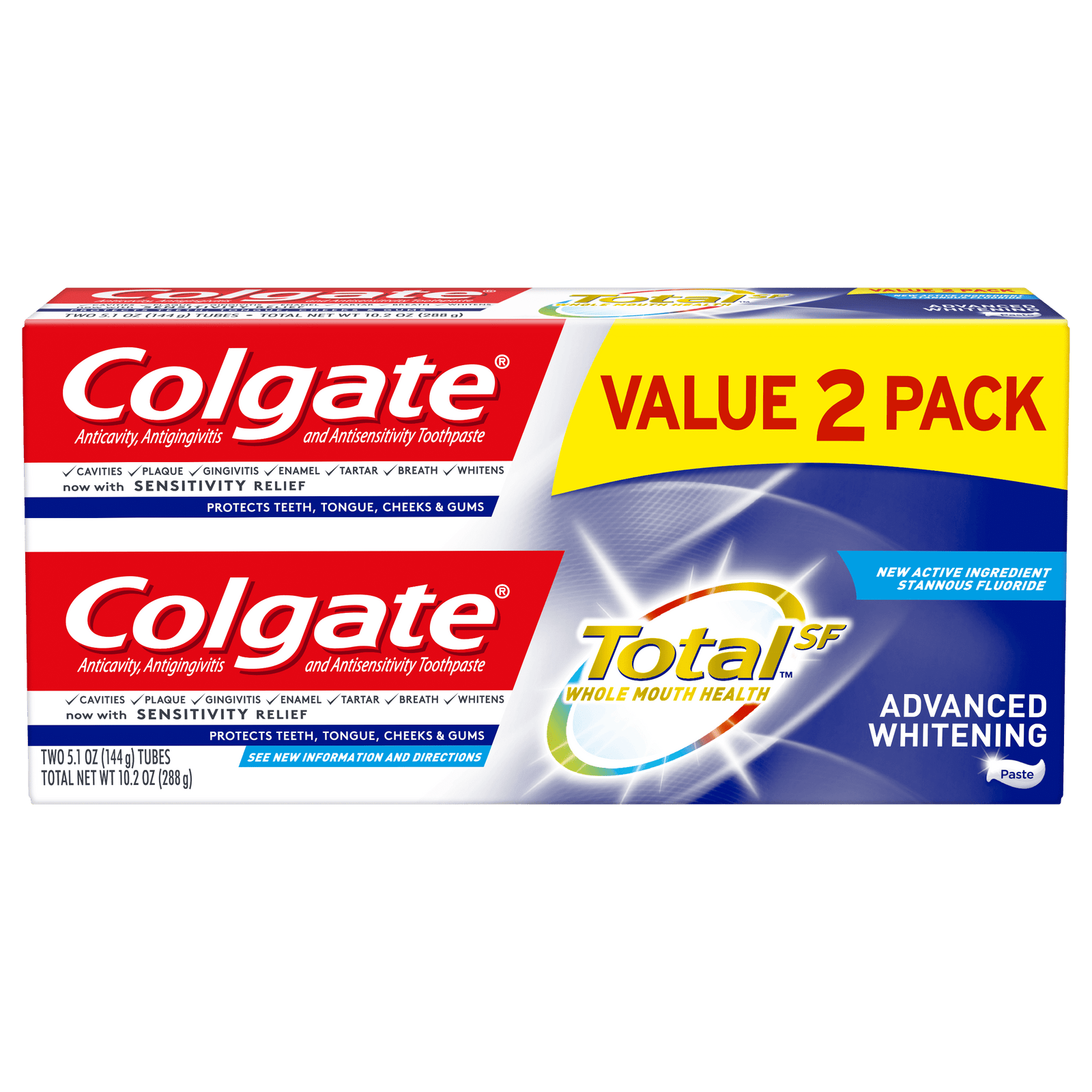 Colgate Total Advanced Whitening Toothpaste 2 Count