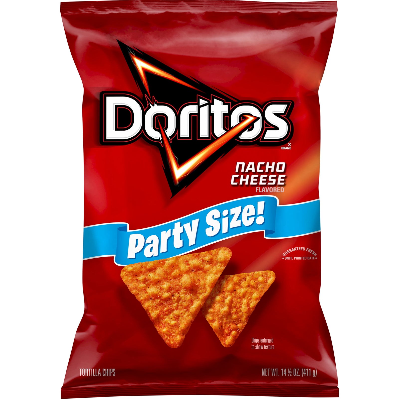 Doritos Nacho Cheese Tortilla Chips, Party Size, 14.5 oz