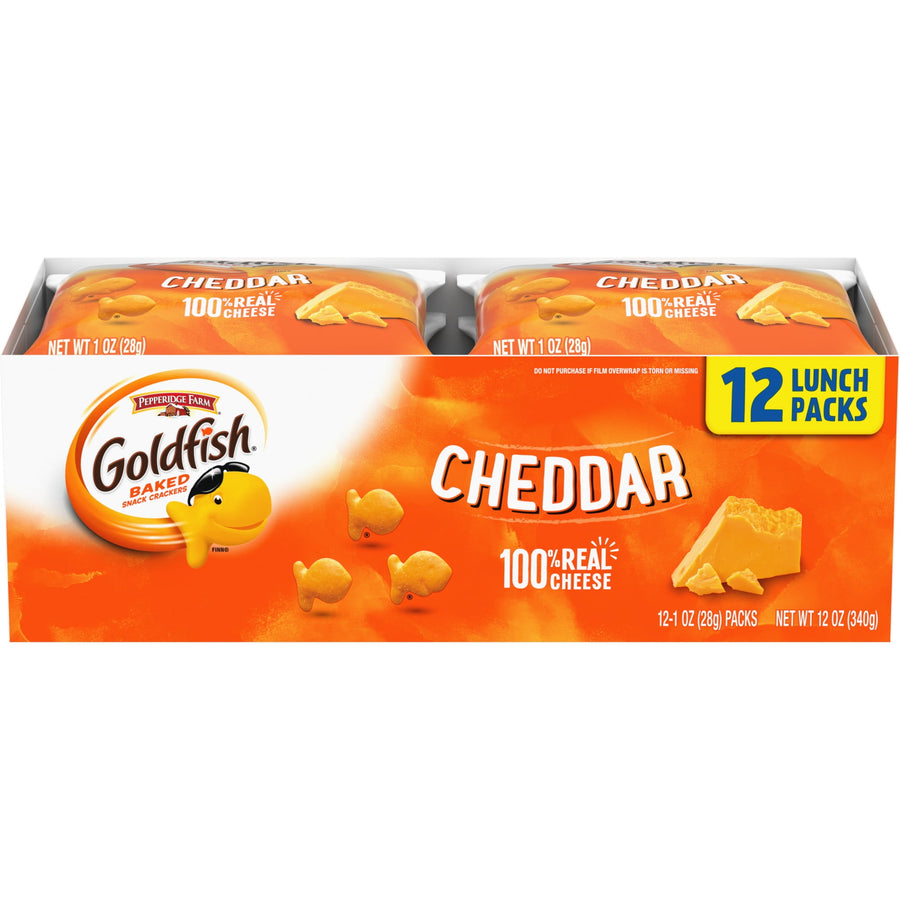 Goldfish Cheddar Crackers Snack Packs, 12 Count