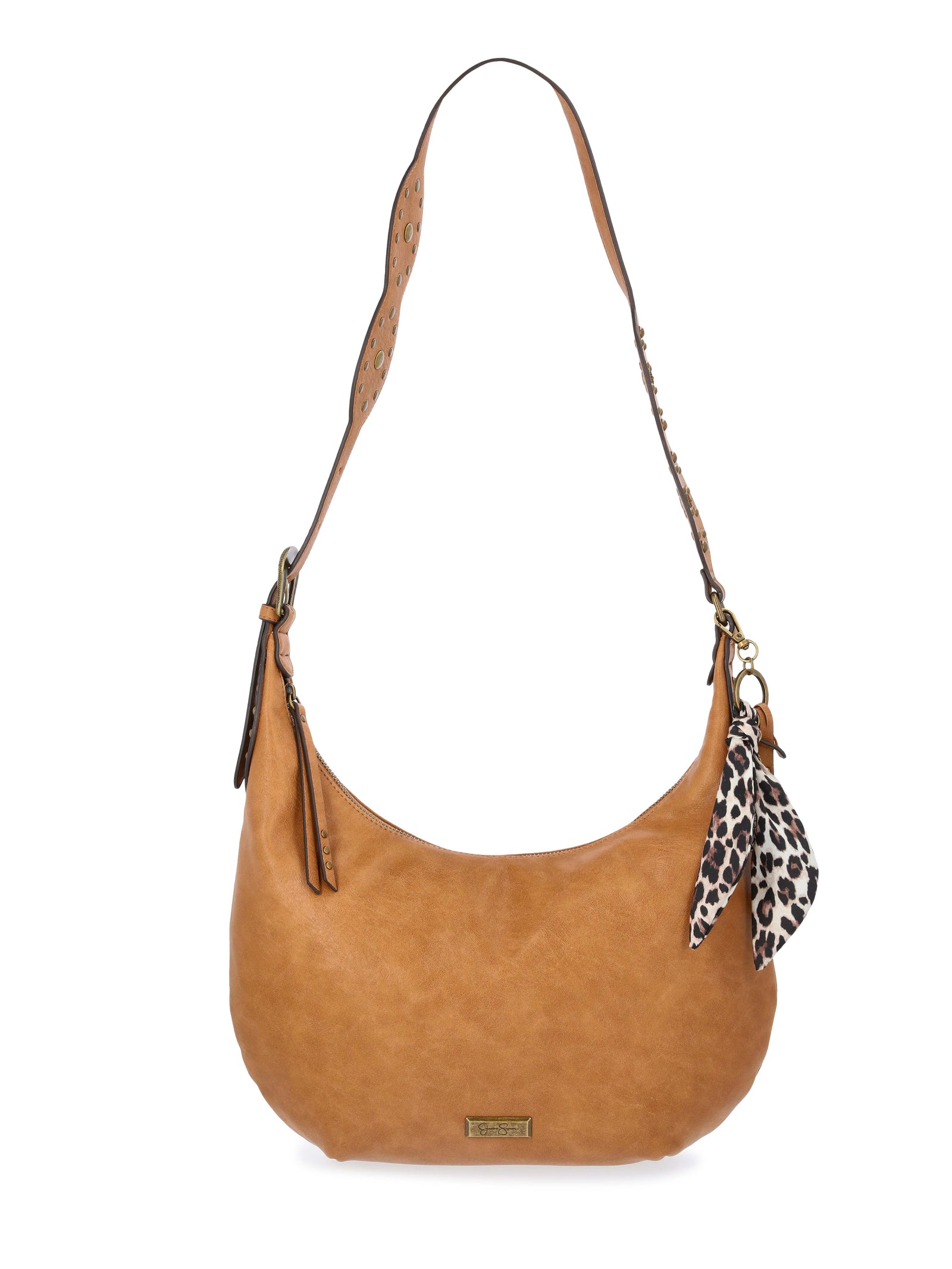 Jessica Simpson Daphne Faux Leather Hobo Handbag, Wheat