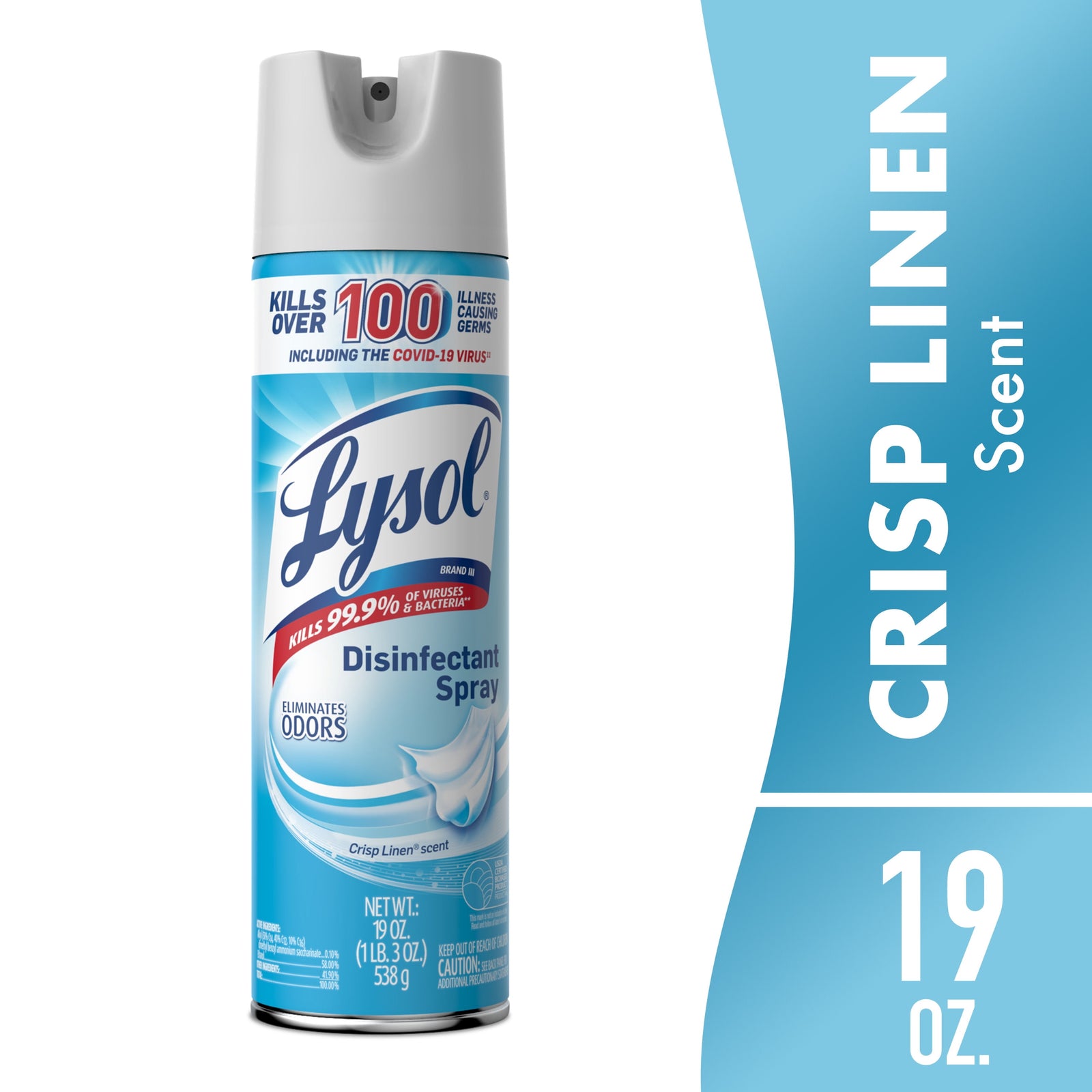 Lysol Disinfectant Spray Crisp Linen 19 oz