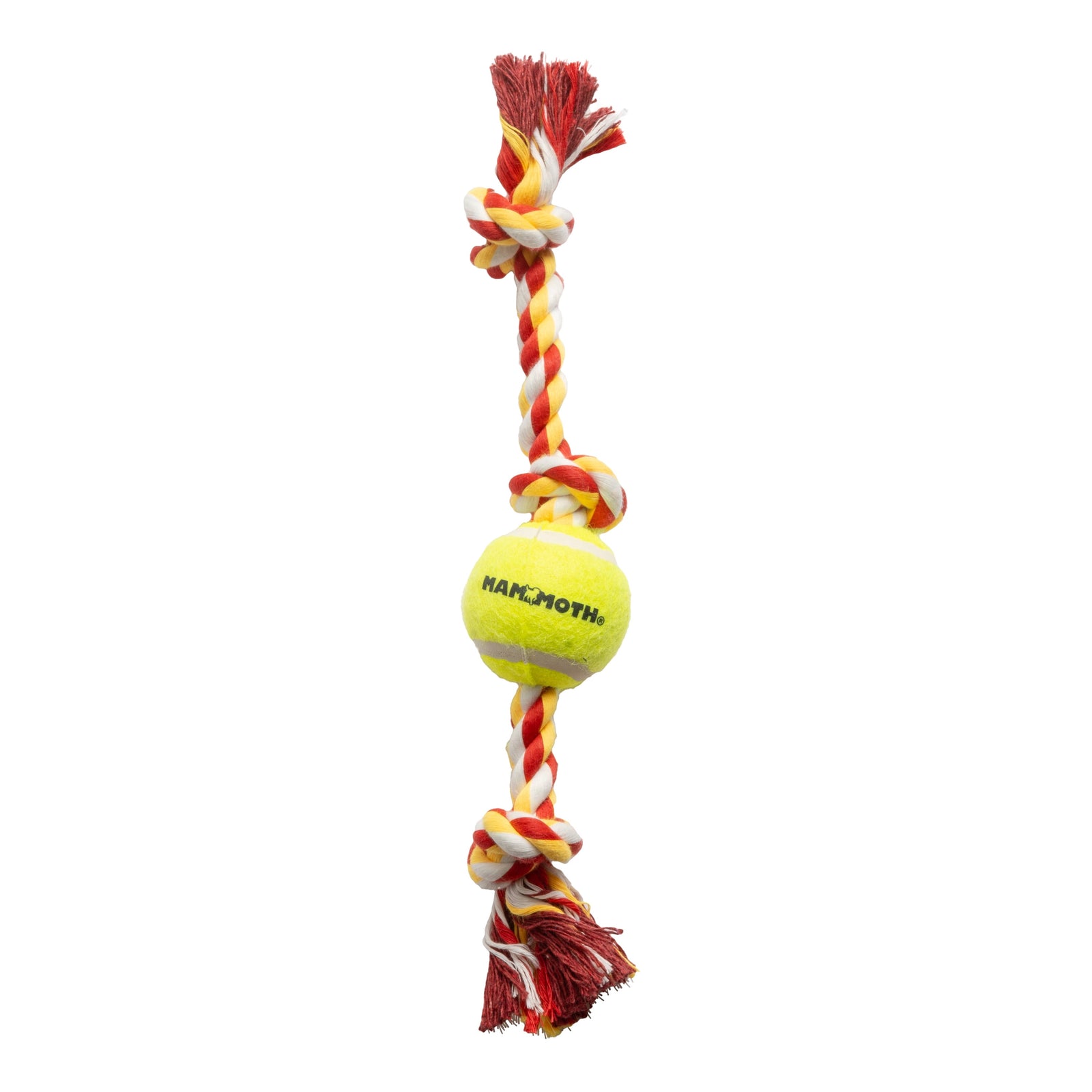 Mammoth Flossy Chews Tug Rope with Tennis Ball, 11 in