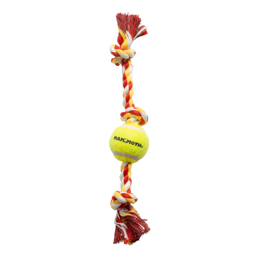 Mammoth Flossy Chews Tug Rope with Tennis Ball, 11 in