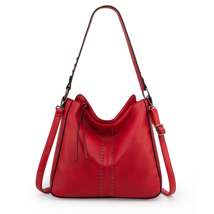Montana West Hobo Crossbody Bag, Red