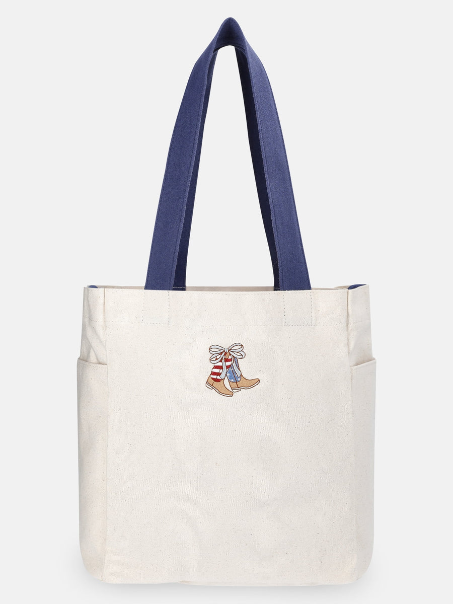 No Boundaries Americana North/South Tote Bag, Natural