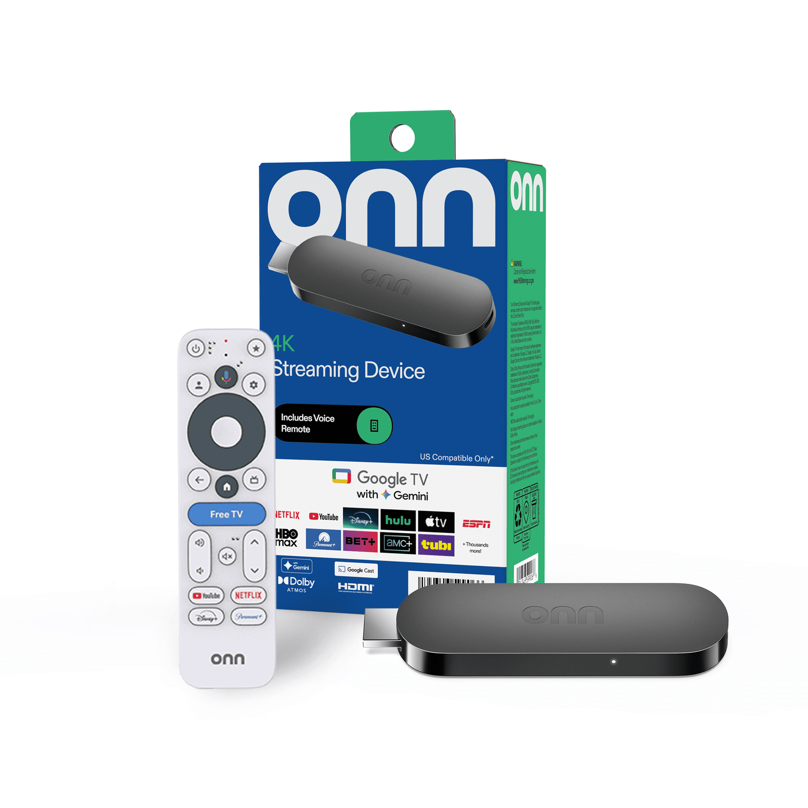 onn. 4K Streaming Device with Google TV and Gemini 2026