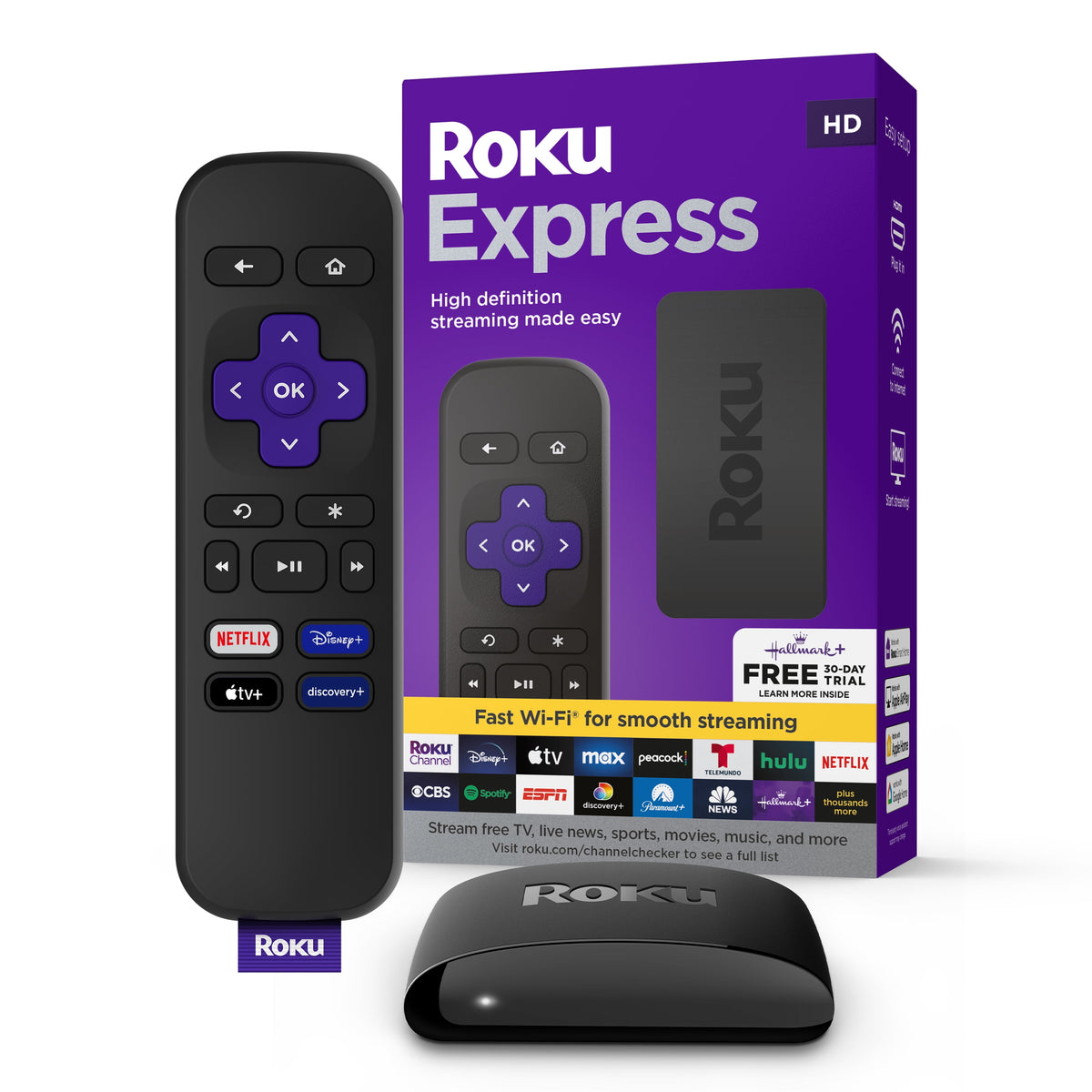 Roku Express HD Streaming Device with HDMI Cable