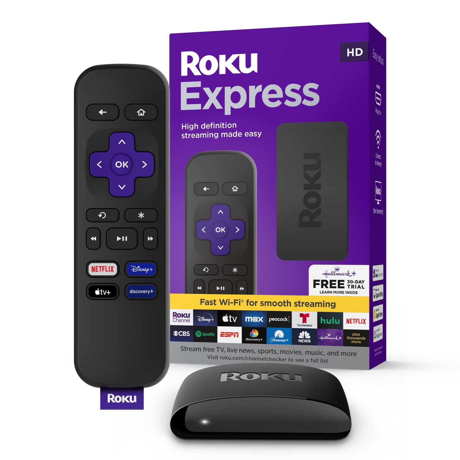 Roku Express HD Streaming Device with HDMI Cable
