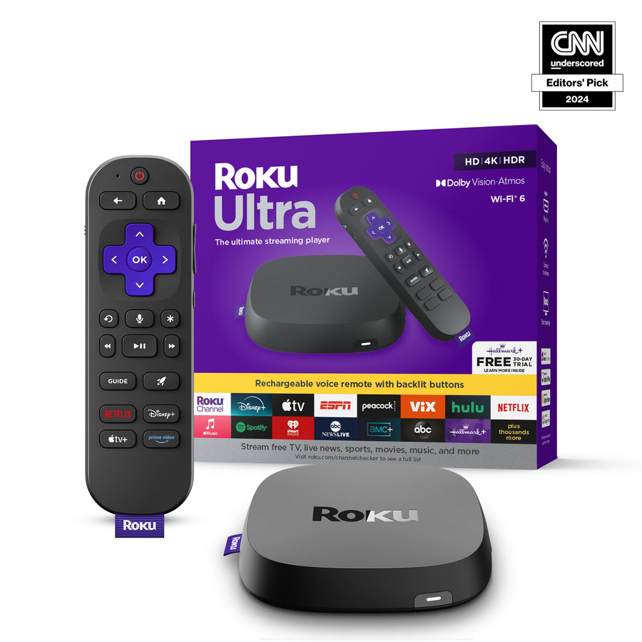 Roku Ultra model 4850R 4K streaming player with Voice Remote Pro