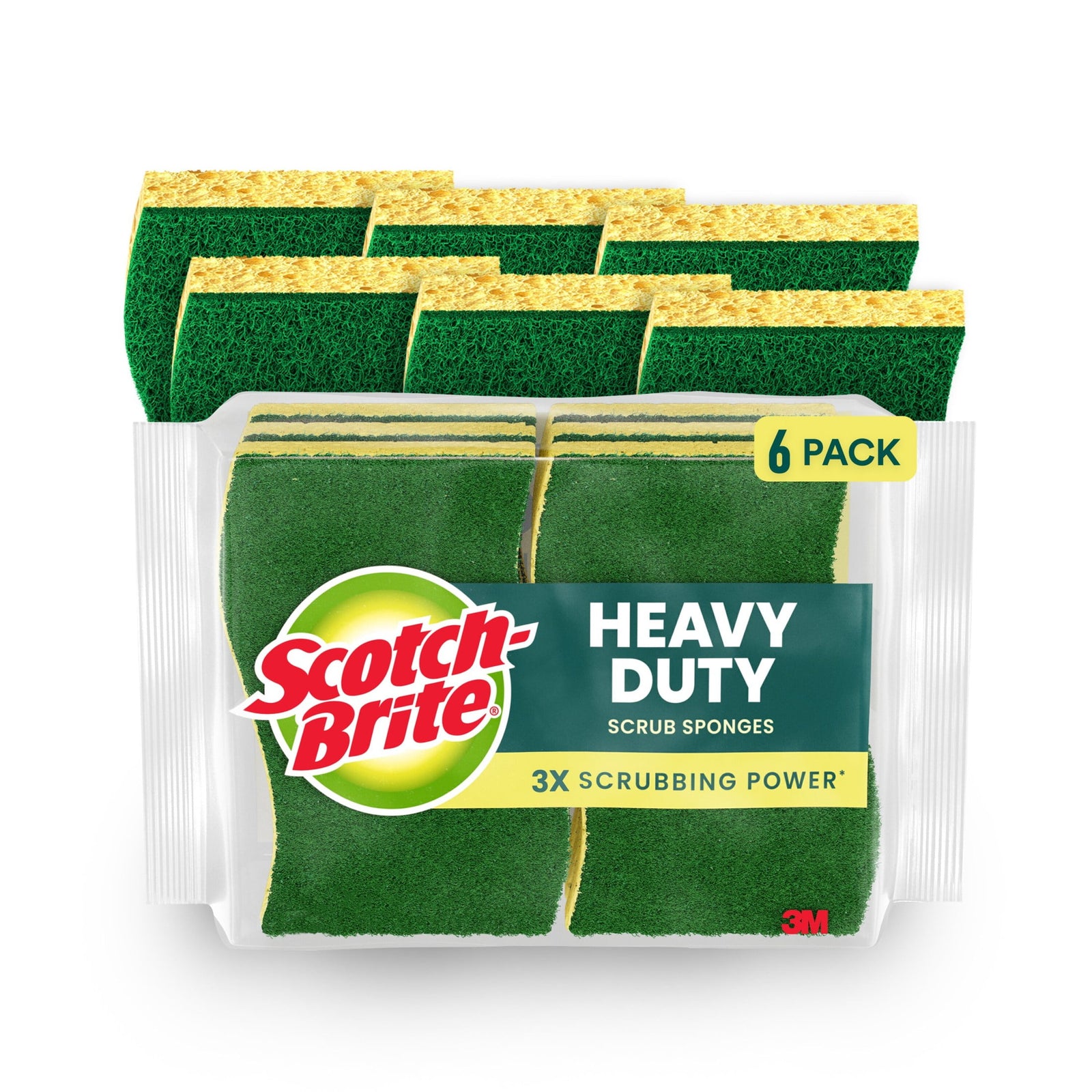 Scotch-Brite Heavy Duty Scrub Sponges 6 Count