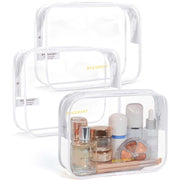 BAGSMART TSA clear toiletry bags 3 pack