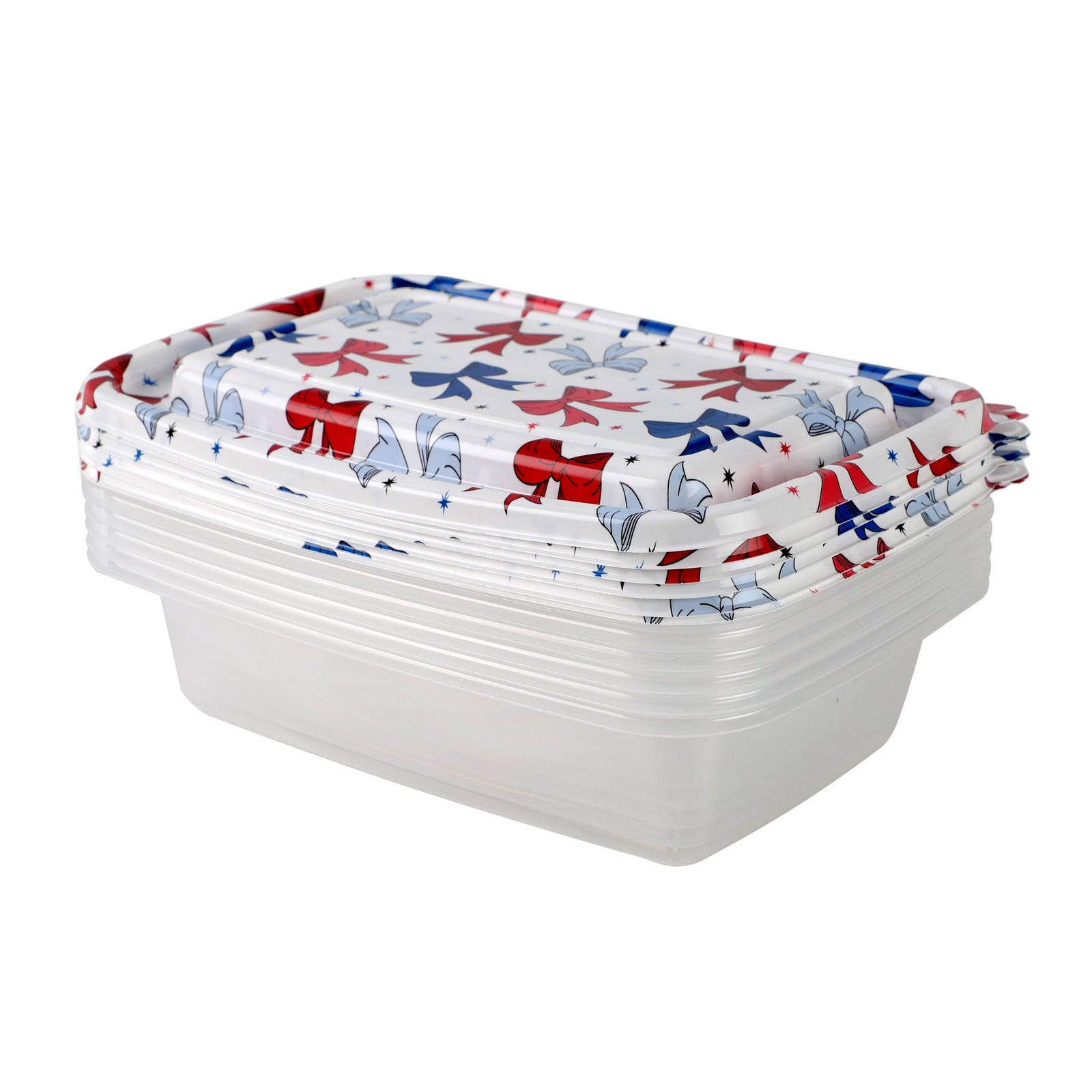 Cook With Color stackable food storage containers with printed lids, 12-piece set