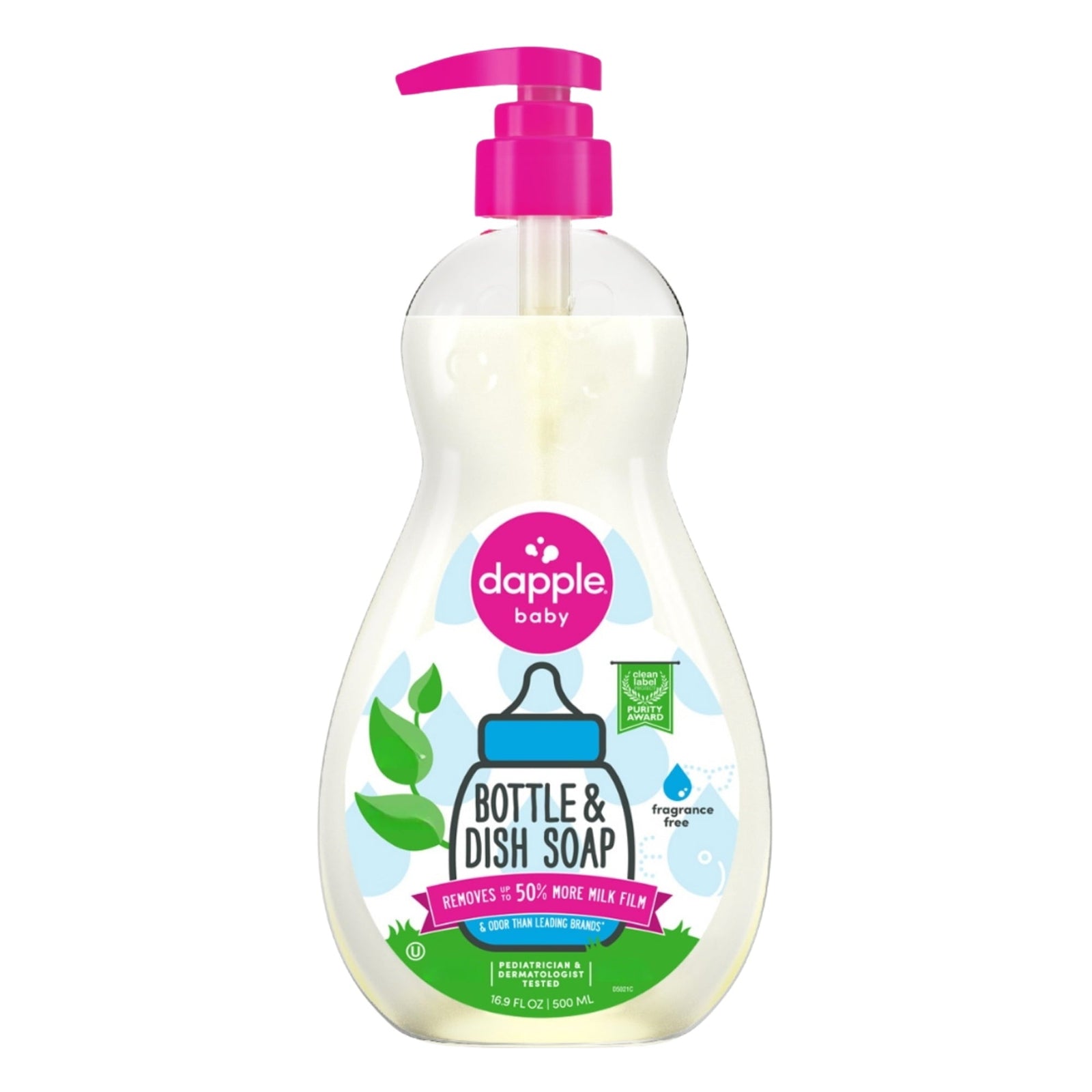 Dapple Baby fragrance-free bottle and dish soap, 16.9 fl oz