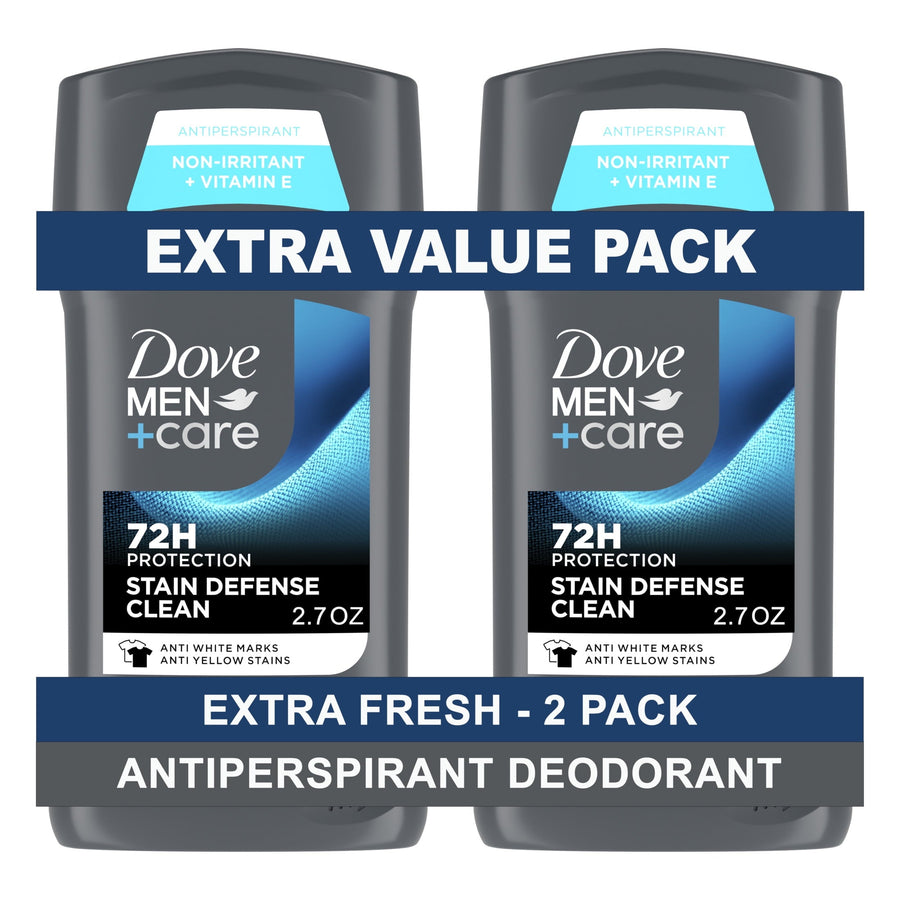 Dove Men+Care Stain Defense Clean antiperspirant deodorant twin pack