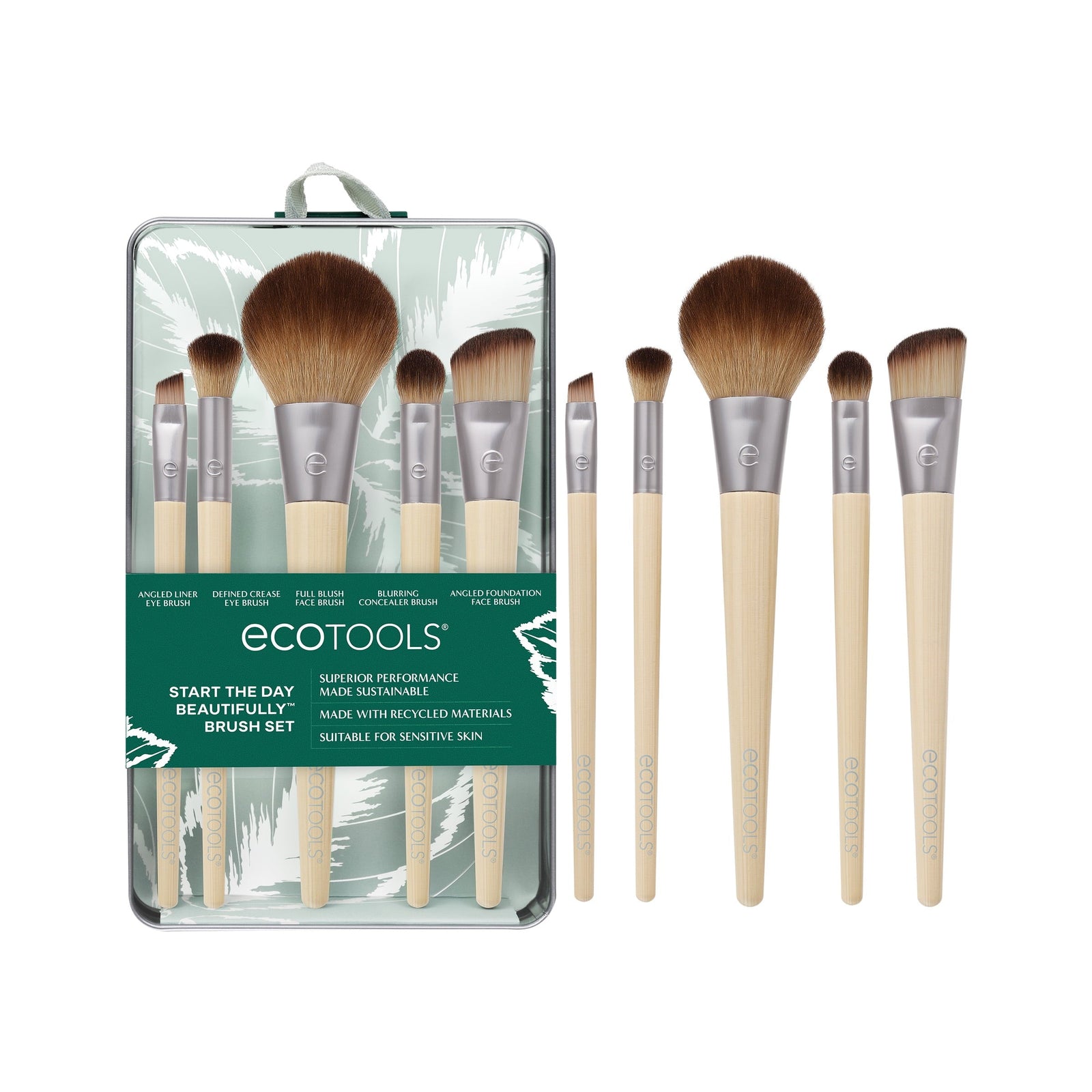 EcoTools Start the Day Beautifully makeup brush kit with storage tray