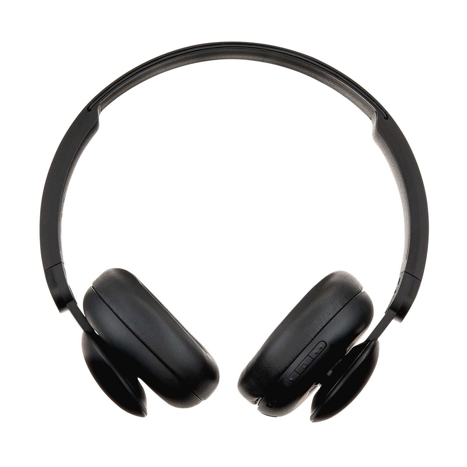 onn. wireless on-ear headphones in black