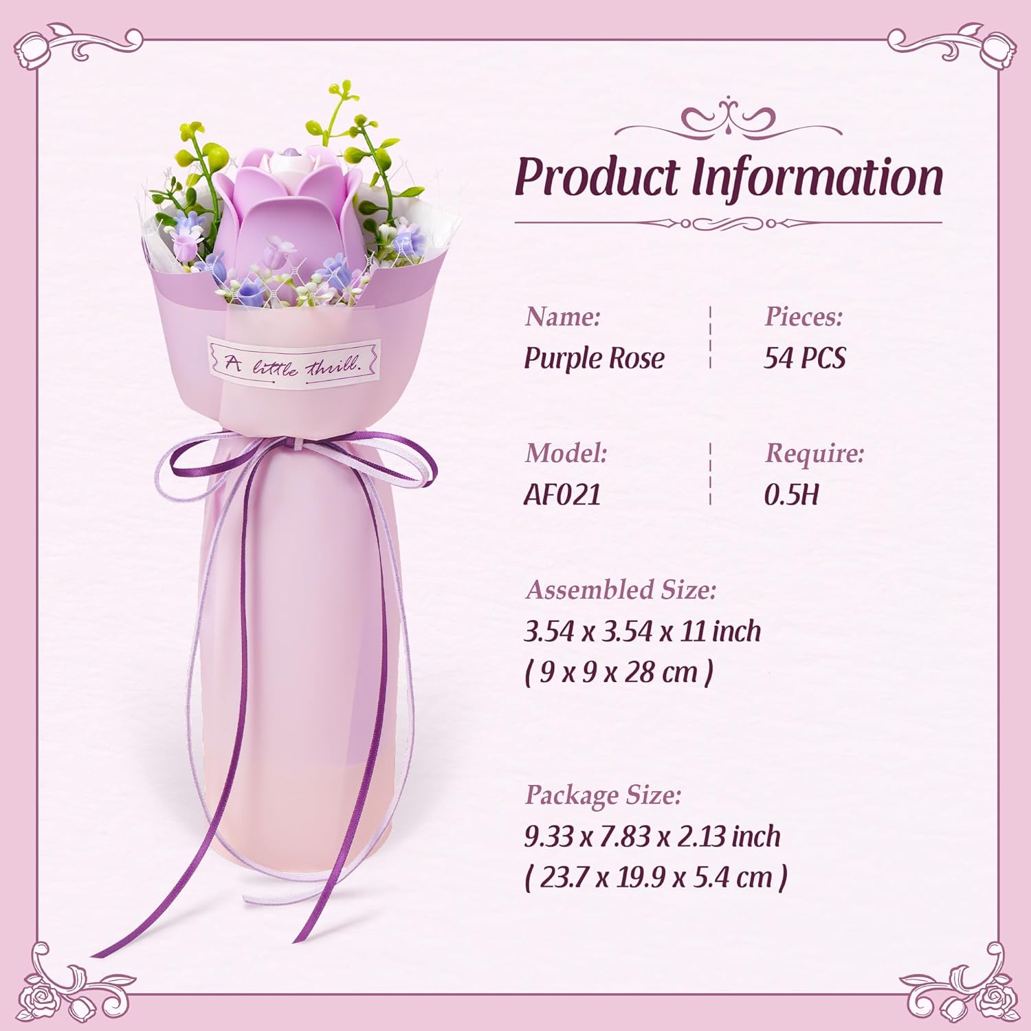 ROBOTIME Flower 3D Puzzle Model Kits Puzzles To Build Artificial Flowers - DSKOVA - CJJM240296701AZ