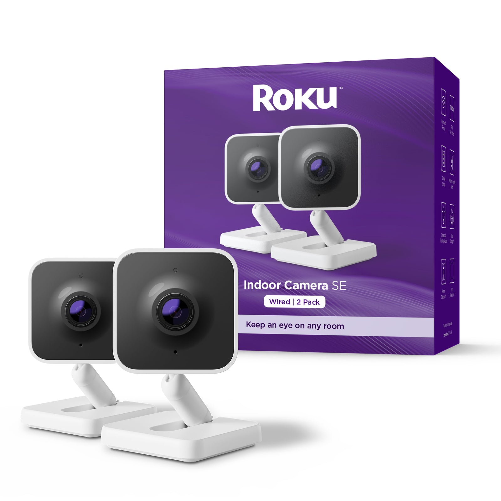 Roku Indoor Camera SE two-pack with 1080p HD and Wi-Fi 6